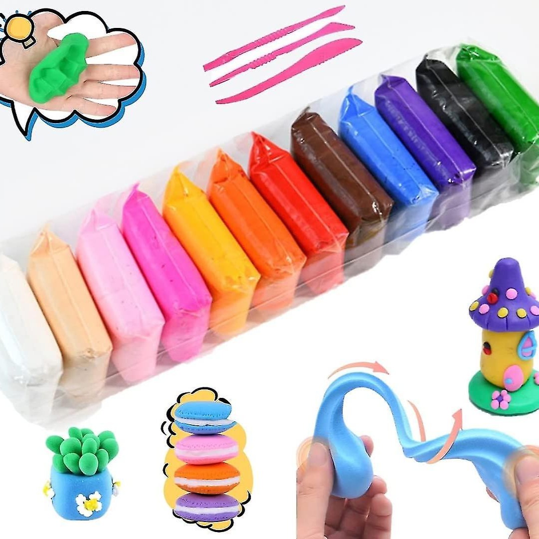 12 Colours Super Light Foam Clay